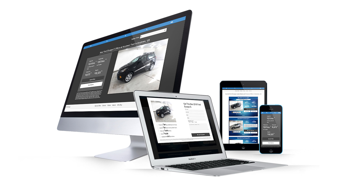 Dealer Teamwork Dynamic Landing Pages on All Device Types