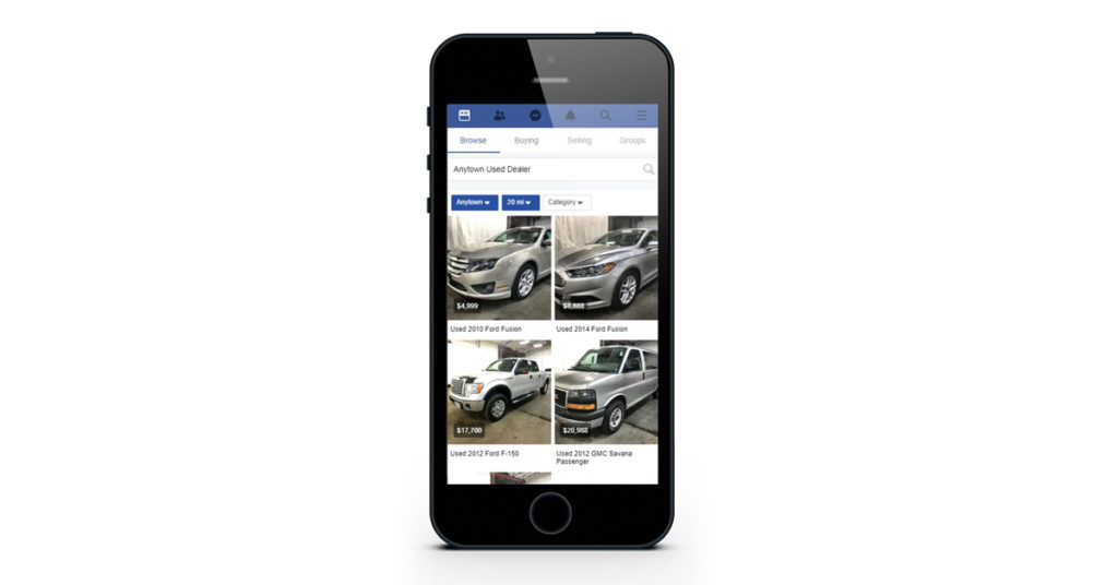 Facebook Marketplace Listings Browsing on Mobile Phone