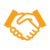 Handshake icon - orange
