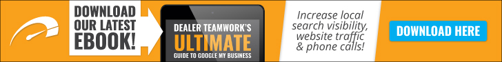 Banner promoting Dealer Teamwork's Ultimate Guide to GMB Ebook
