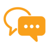 Orange Messages Icon
