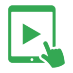 green video play button icon